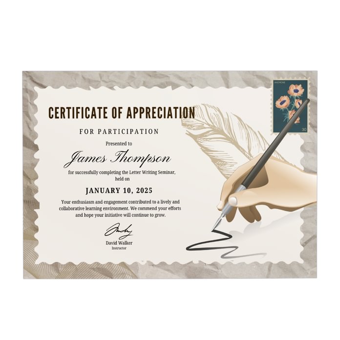 Certificate of Appreciation