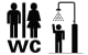 Ženklas "WC ir dušas"