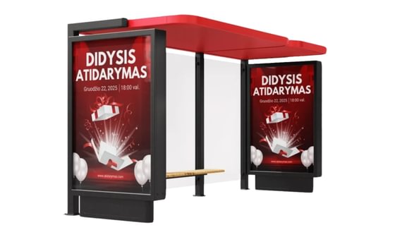 Popieriniai plakatai stotelėms