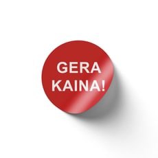 Mažo formato apvalūs PVC lipdukai