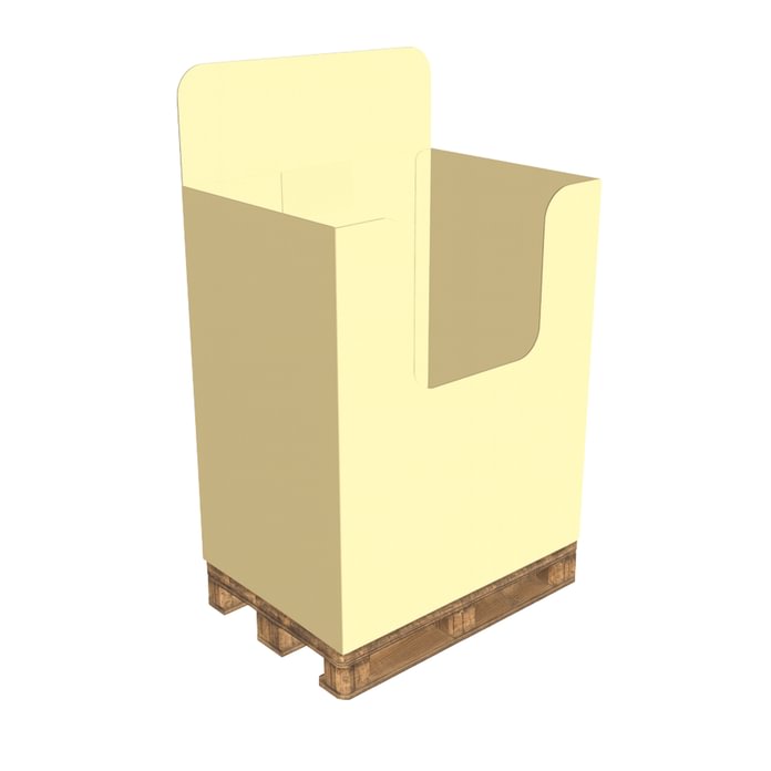 Kartoninis stendas displėjus 1 paletė, modelis T6-1, 120x80 cm