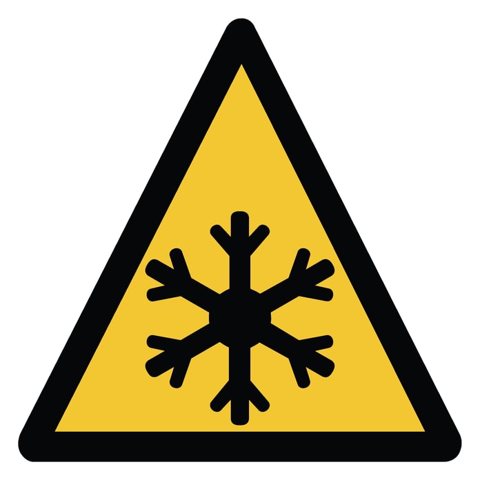 Ženklas „Žema temperatūra. Apledėjimo sąlygos“
