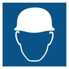 Ženklas „Būtina dėvėti apsauginį šalmą“