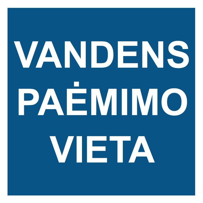 Ženklas „Vandens paėmimo vieta“