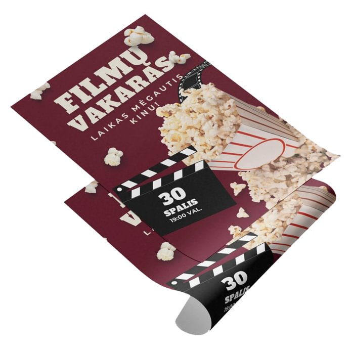 Standartiniai nedideli plakatai (A4, B4, A3, B3)