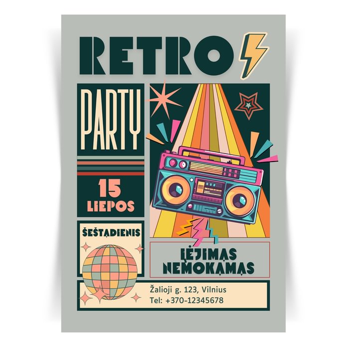 Standartiniai nedideli plakatai (A4, B4, A3, B3)