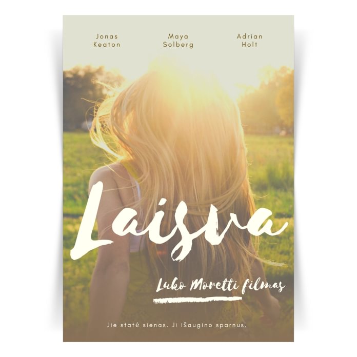 Standartiniai nedideli plakatai (A4, B4, A3, B3)