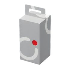 Grafinio kartono dėžutė su rankenėle