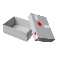 Dviejų dalių kakliuko tipo knyginio kartono pakuotė