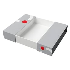 Stalčiuko tipo dėžutė su dvipusiu uždarymu