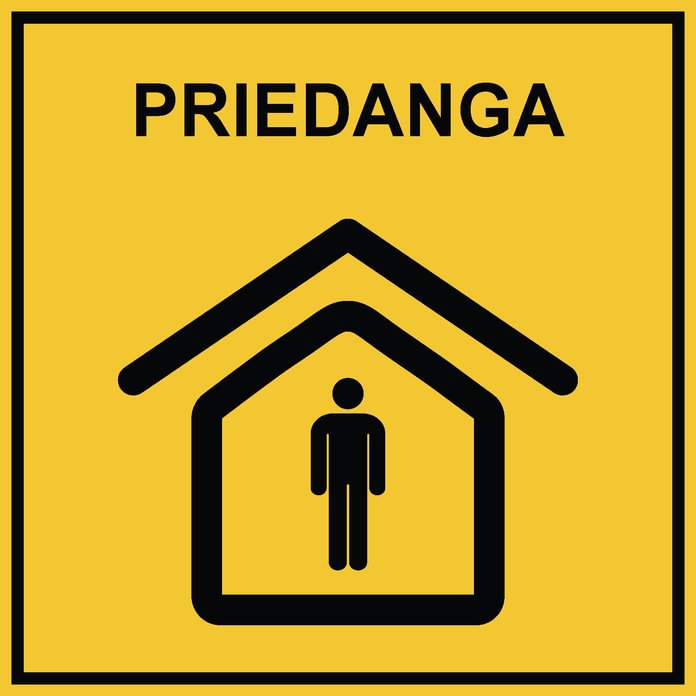 Ženklas „Priedanga – kolektyvinės apsaugos patalpa“