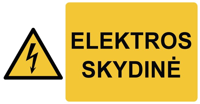 Ženklas „Elektros skydinė“