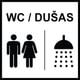 Ženklas „Bendro naudojimo sanitarinis mazgas (WC) / Dušas“