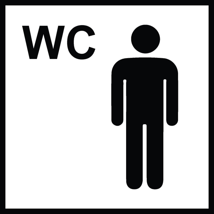 Ženklas „Vyrų WC“