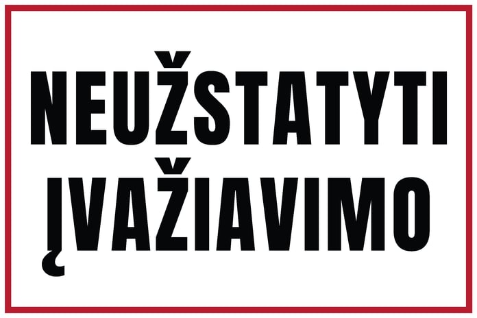 Ženklas „Neužstatyti įvažiavimo“