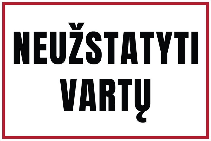 Ženklas „Neužstatyti vartų“