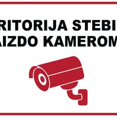 Ženklas „Teritorija stebima vaizdo kameromis“