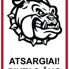 Ženklas „Atsargiai! Piktas šuo“
