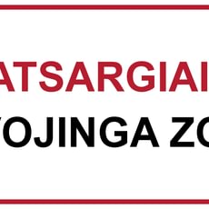 Ženklas „Atsargiai! Pavojinga zona“