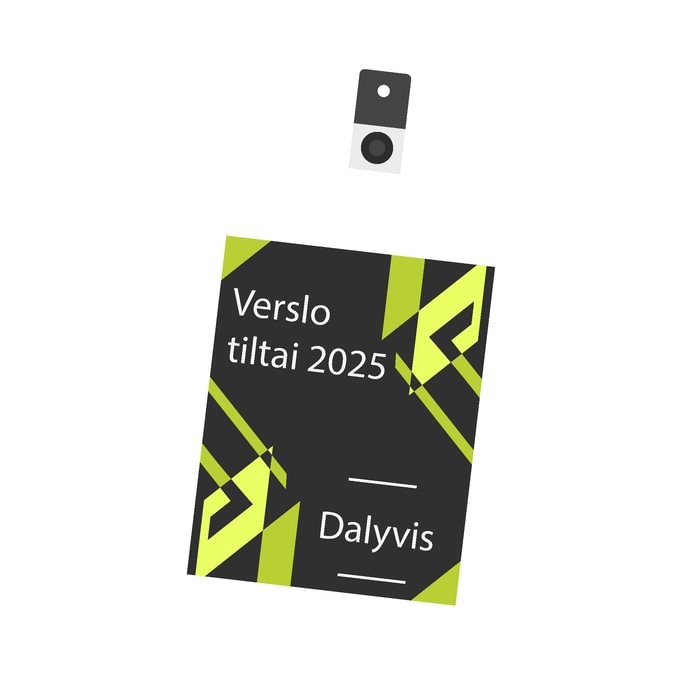 Akreditacijos, dalyvio kortelė