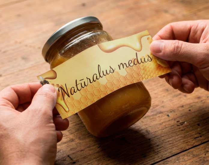 Stačiakampės lipnios etiketės maisto pramonei