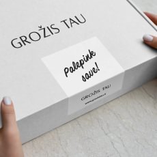 Stačiakampės lipnios etiketės pakuotėms