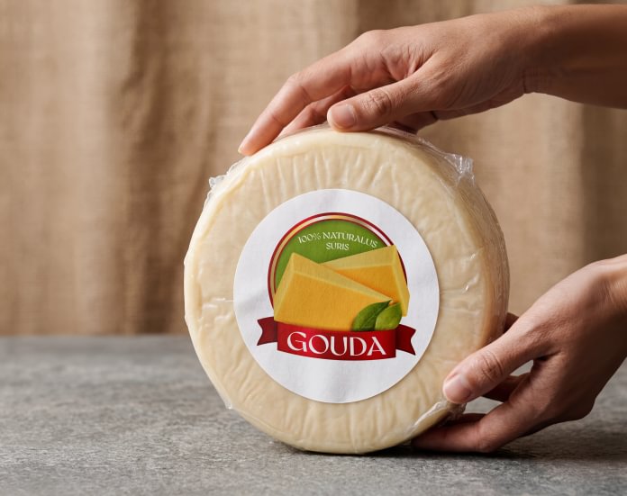 Apvalios lipnios etiketės maisto pramonei