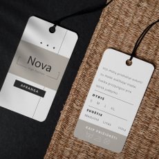 Standartinio dydžio nelipnios popierinės etiketės