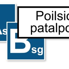 Individualus patalpų kategorijos ženklas