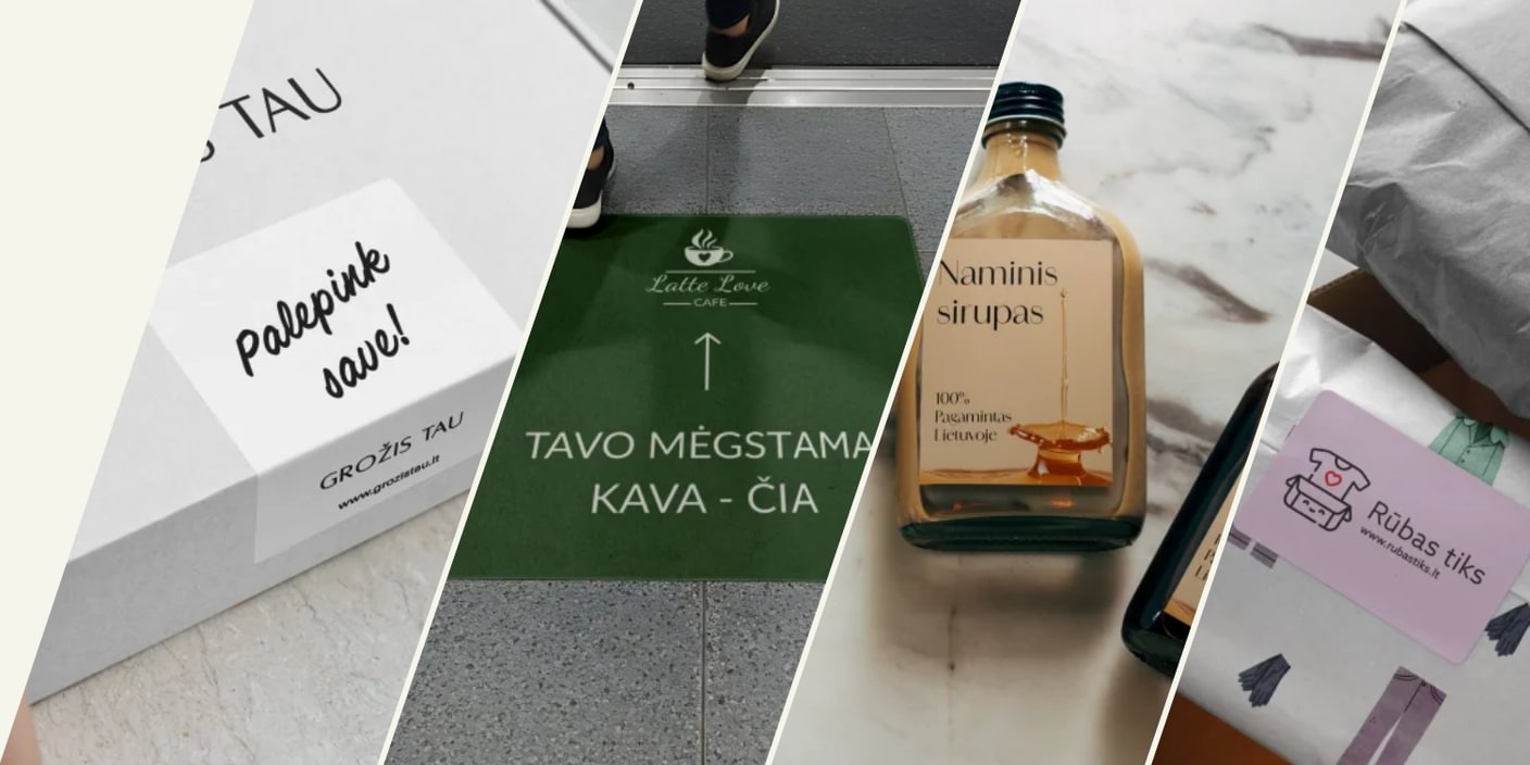 40% nuolaida lipdukams ir etiketėms