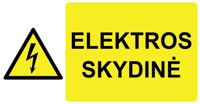 Ženklas „Elektros skydinė“