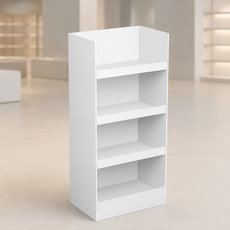 Standartinis baltas lentyninis stendas displėjus