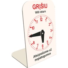 Pastatomas laikrodis „Grįšiu“