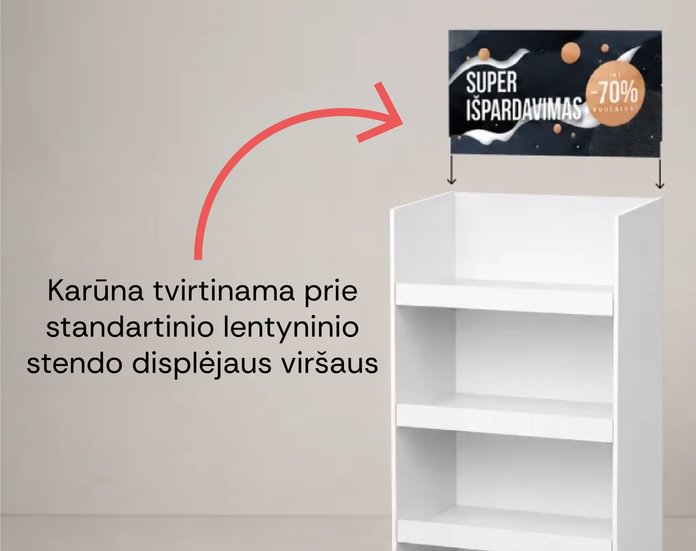 Standartinio stendo displėjaus karūna