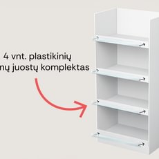 Skaidrios plastikinės kainų juostos standartiniam stendui displėjui