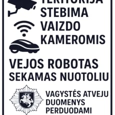 Teritorija stebima kamera (vejos robotas)