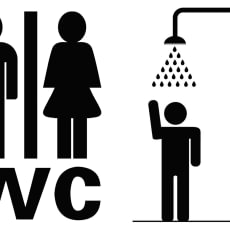 Ženklas "WC ir dušas"
