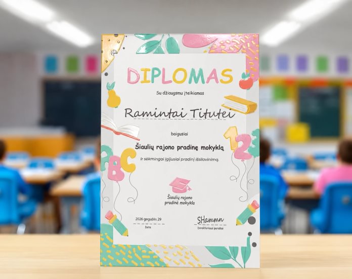 Diplomai su UV laku