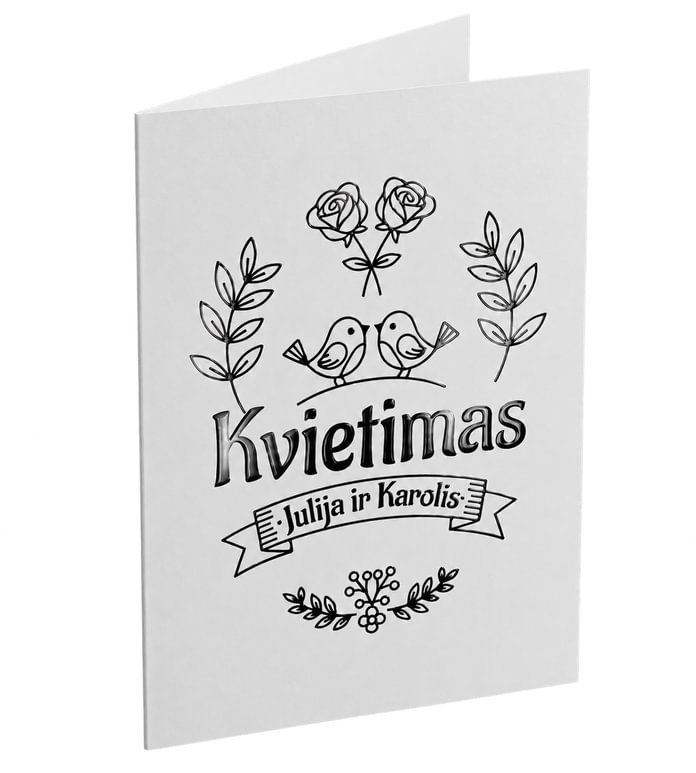 Vestuviu kvietimai su UV laku