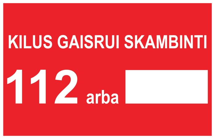 Ženklas „Kilus gaisrui skambinti 112“