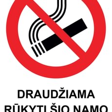 Ženklas „Draudžiama rūkyti šio namo balkonuose“