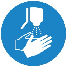 Ženklas „Dezinfekuoti rankas“