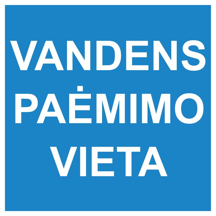 Ženklas „Vandens paėmimo vieta“