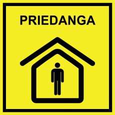 Ženklas „Priedanga – kolektyvinės apsaugos patalpa“
