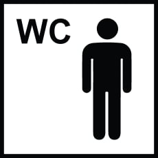 Ženklas „Vyrų WC“
