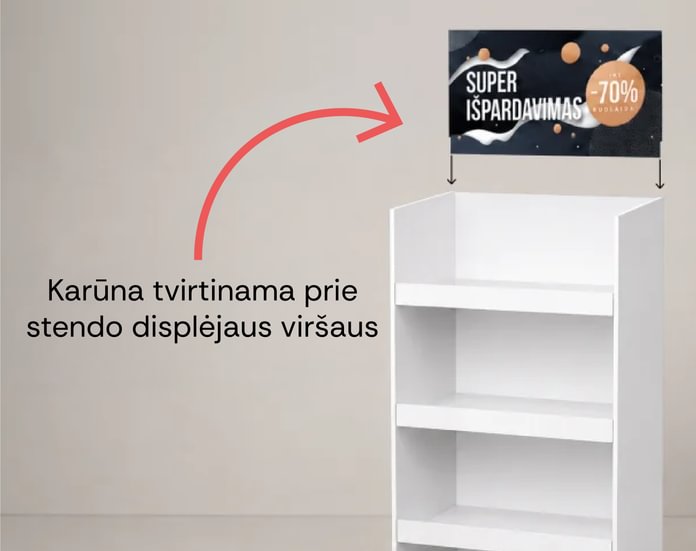 Standartinio stendo displėjaus karūna