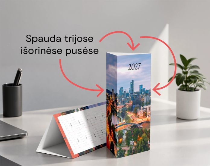 Vertikalūs suklijuojami stalo kalendoriai