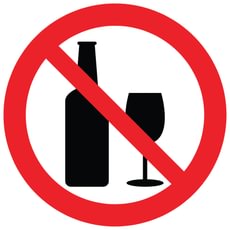 Ženklas „Draudžiama vartoti alkoholį“