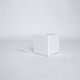 Balta magnetinė kubo formos dovanų dėžutė, 14x14x14 cm