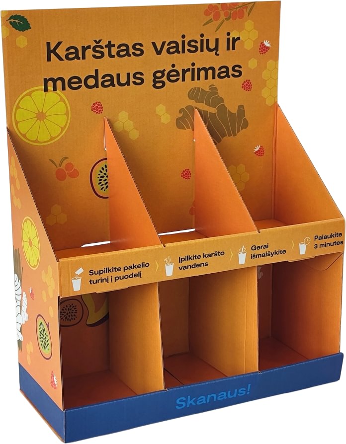 Prekystalio stendas displėjus